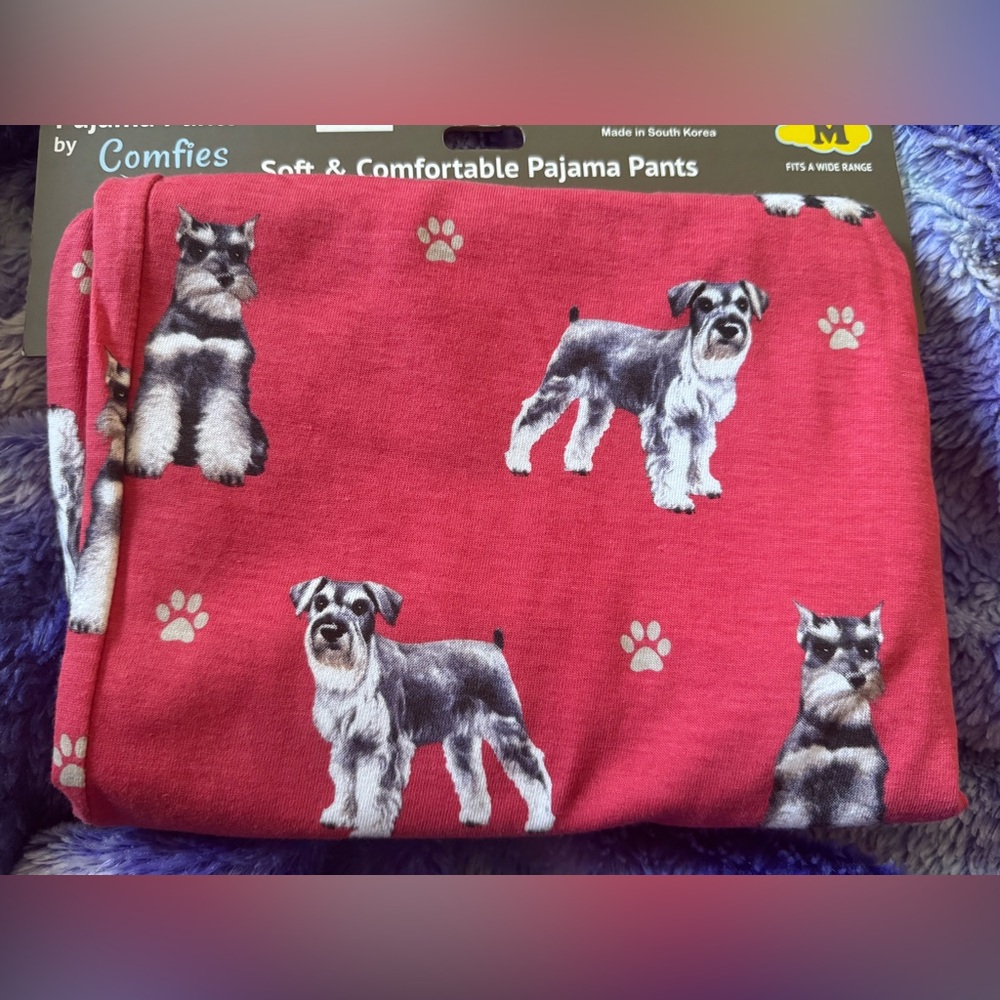 Unisex Schnauzers Print Pajama Pants